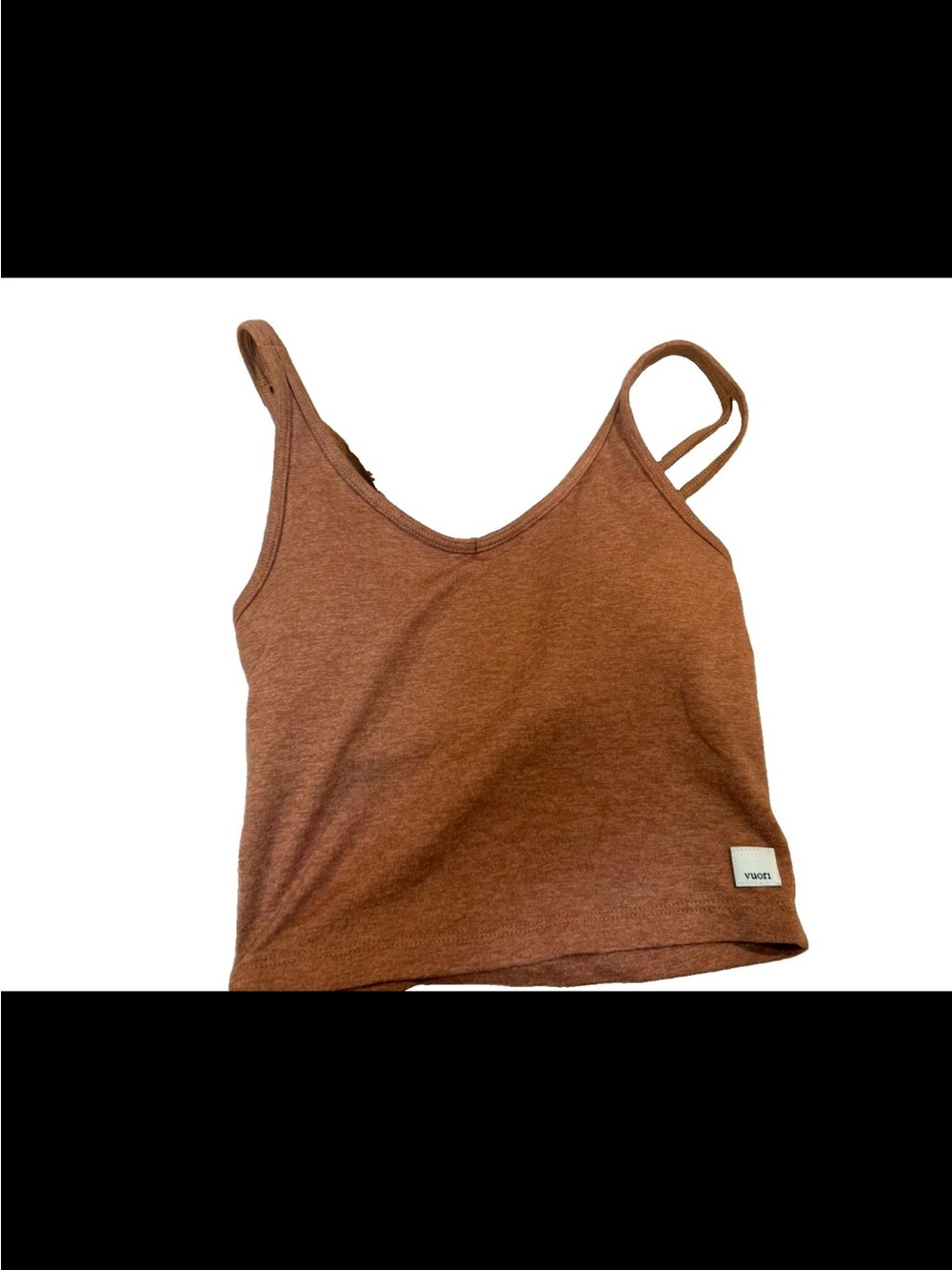 Vuori Women’s Brown Sports Bra Square Neck Yoga Workout Activewear Xs